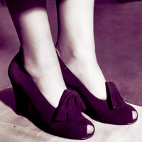 Purple Suede Pumps
